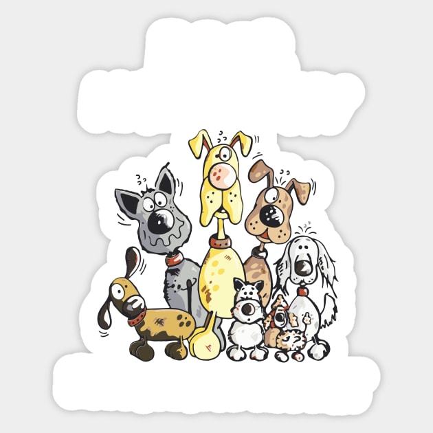 Dogs make me happy human make my head hurt Sticker by TEEPHILIC